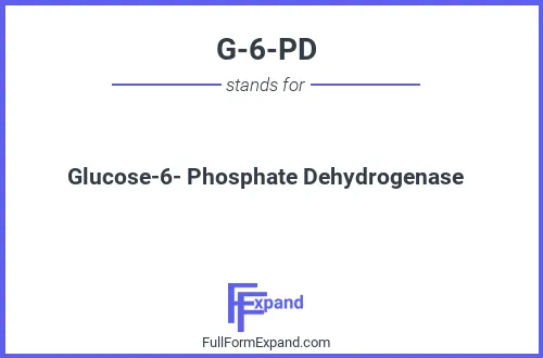 Full form of G-6-PD
