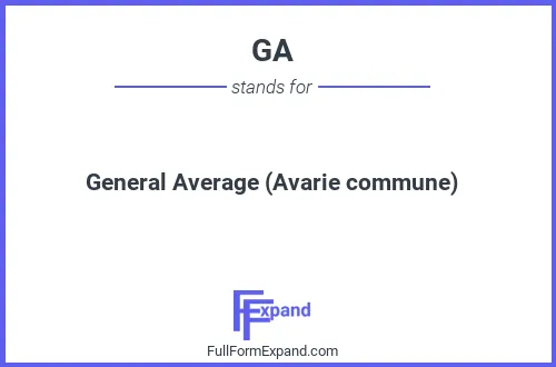 Full form of GA