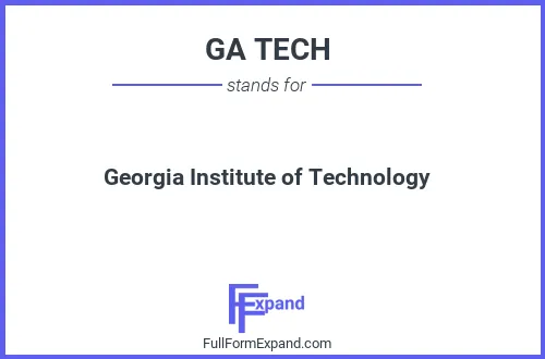 Full form of GA TECH