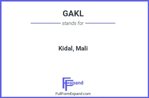 Full form of GAKL