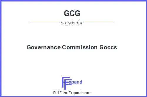 Full form of GCG