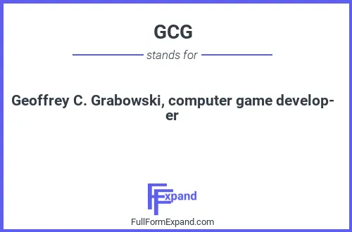 Full form of GCG