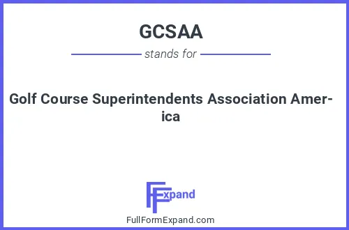 Full form of GCSAA
