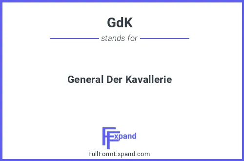 Full form of GdK