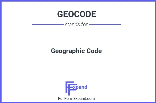 Full form of GEOCODE