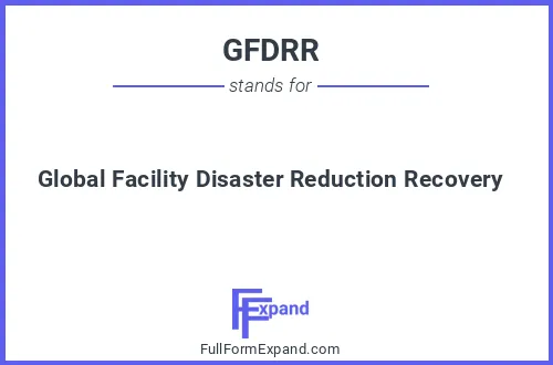 Full form of GFDRR