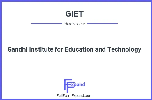 Full form of GIET