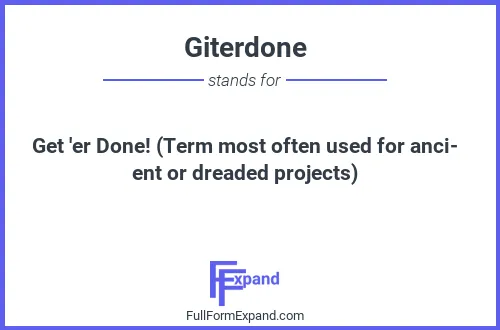 Full form of Giterdone