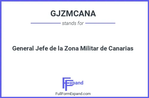 Full form of GJZMCANA