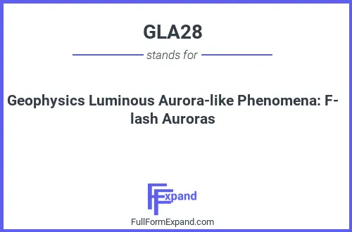 Full form of GLA28