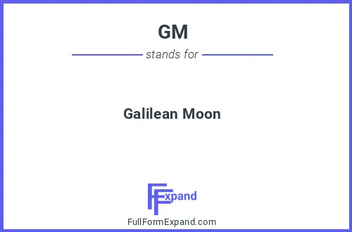Full form of GM