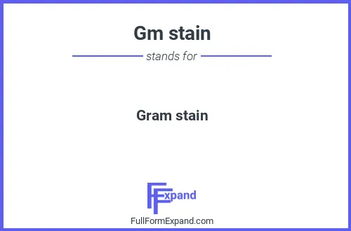 Full form of Gm stain