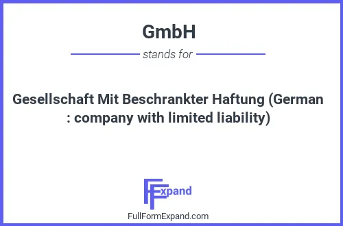 Full form of GmbH
