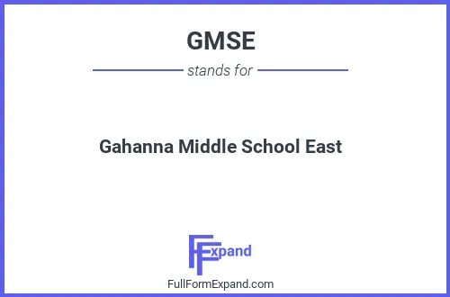 Full form of GMSE
