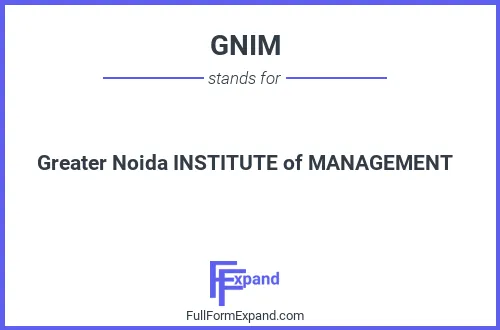 Full form of GNIM