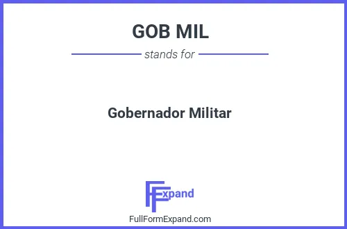 Full form of GOB MIL