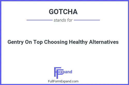 Full form of GOTCHA