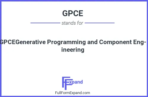 Full form of GPCE
