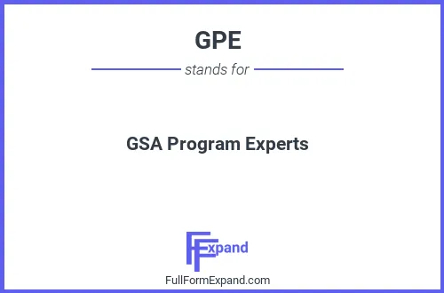 Full form of GPE
