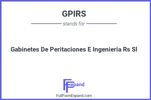 Full form of GPIRS
