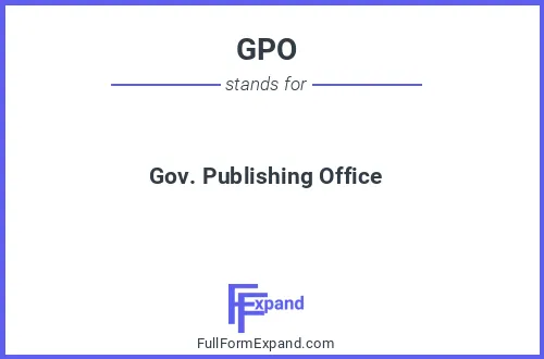 Full form of GPO