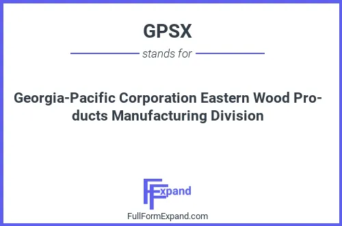 Full form of GPSX