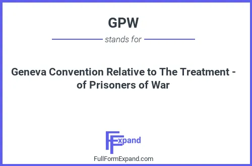 Full form of GPW