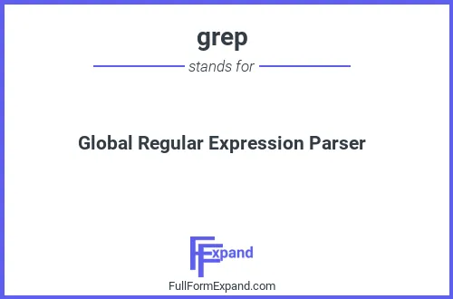 Full form of grep