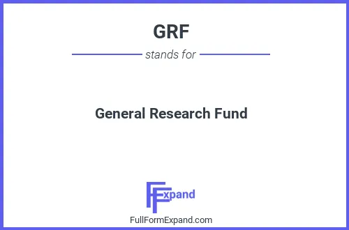 Full form of GRF