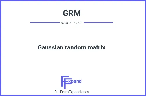 Full form of GRM