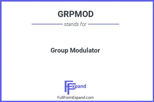 Full form of GRPMOD