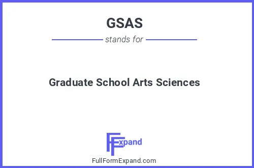 Full form of GSAS