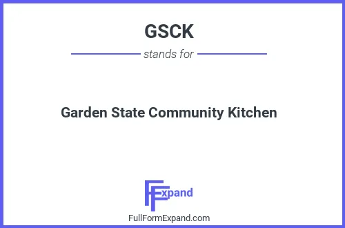 Full form of GSCK
