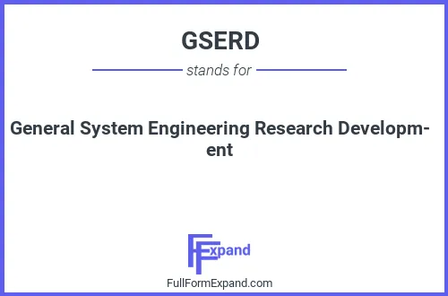Full form of GSERD