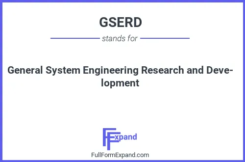 Full form of GSERD
