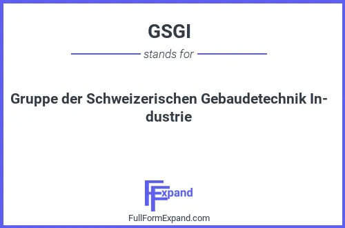 Full form of GSGI