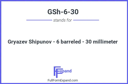 Full form of GSh-6-30