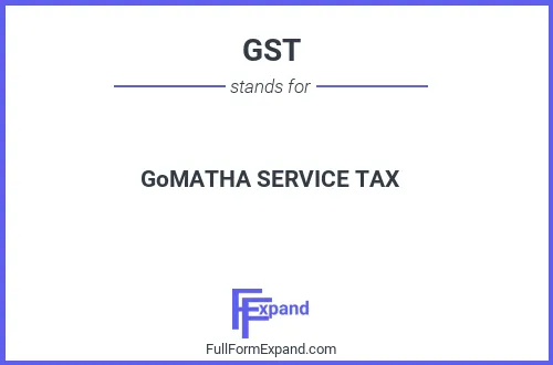 Full form of GST