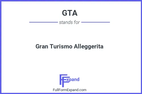 Full form of GTA