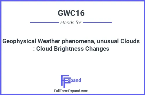 Full form of GWC16