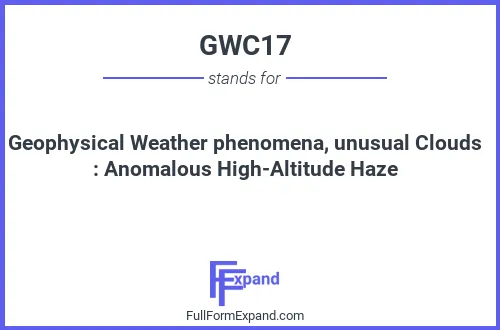 Full form of GWC17
