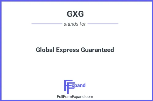 Full form of GXG
