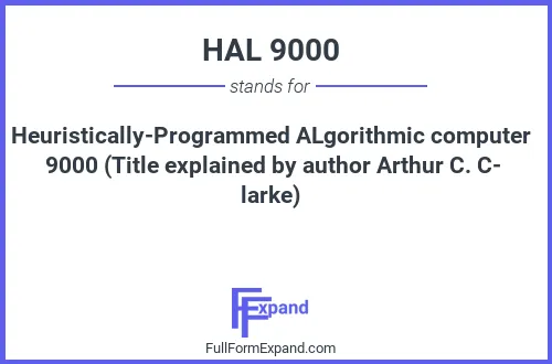 Full form of HAL 9000