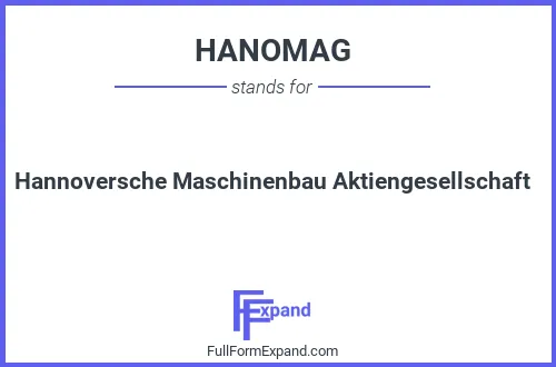 Full form of HANOMAG