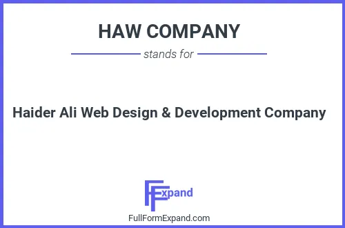 Full form of HAW COMPANY