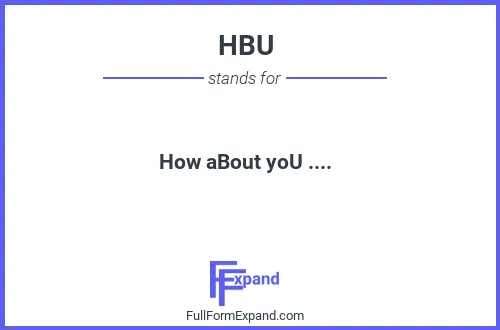 Full form of HBU