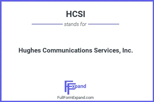 Full form of HCSI