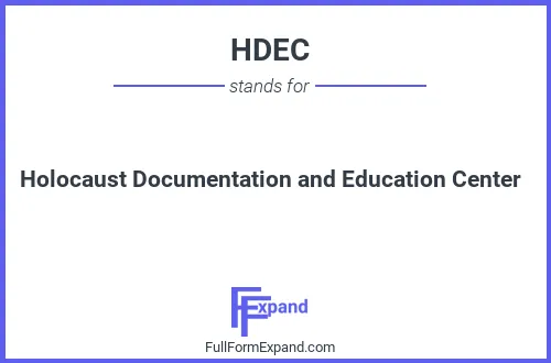 Full form of HDEC