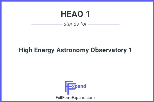 Full form of HEAO 1
