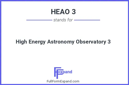 Full form of HEAO 3